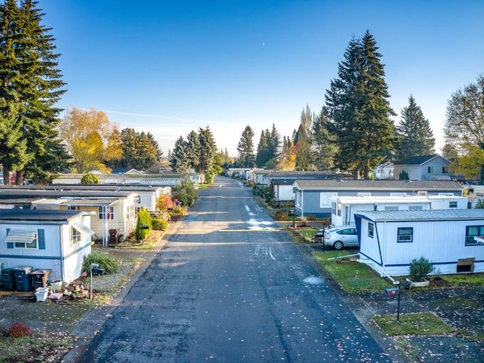 road with houses on either side