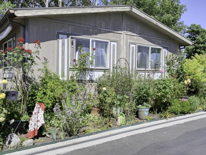 home exterior with garden